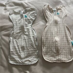 Love to Dream Sleep Sacks - Cream and Gray Patterns